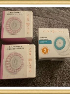 New/sealed Clarisonic Replacement Brush Heads - Daily Radiance and Deep Pore